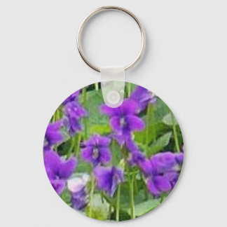 Wisconsin Wood Violets Keychain