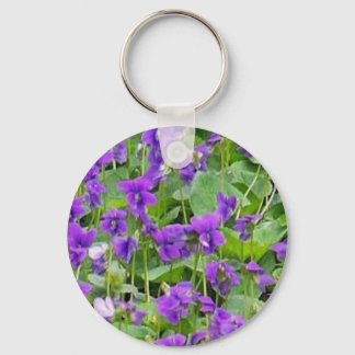 Wisconsin Wood Violets Keychain