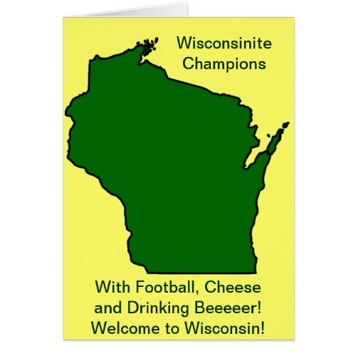 Wisconsinite Champions Football Cheese and Beer