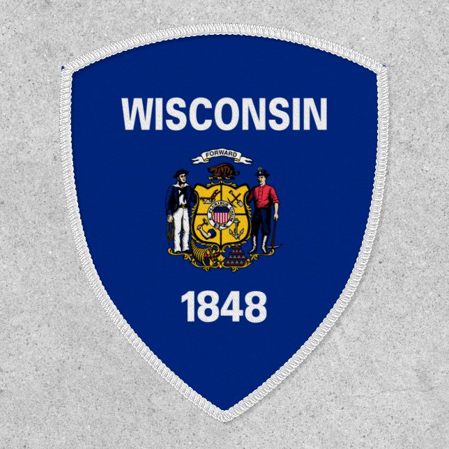 Wisconsinite Flag, Flag of Wisconsin Patch (Front)