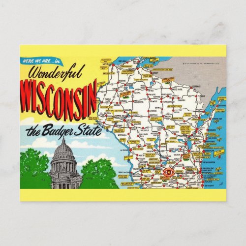 Wisconsit State Map 