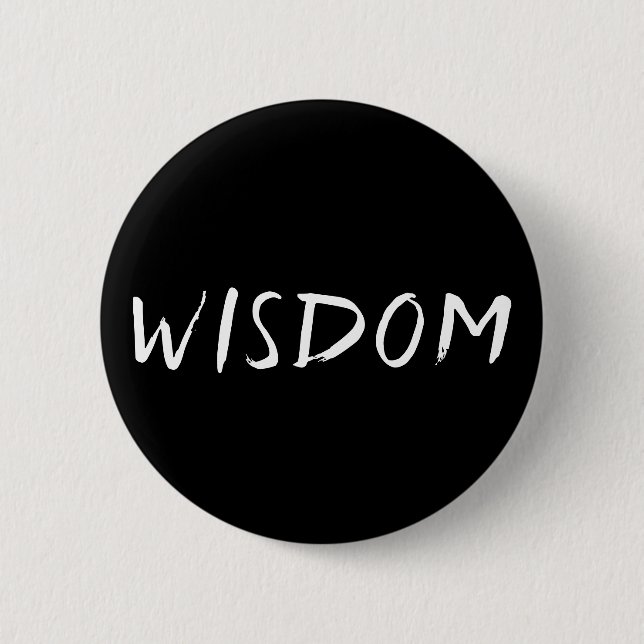 Wisdom B&W Button (Front)
