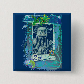 Wisdom Blue Pinback Button