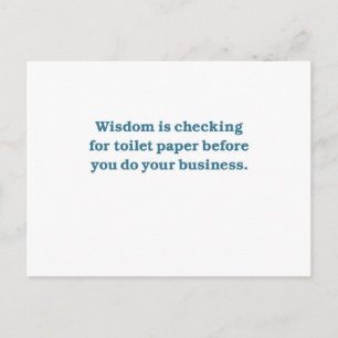 Wisdom (blue toilet bowl) postcard