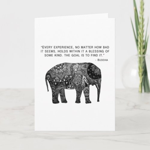 Wisdom Buddha Elephant Card