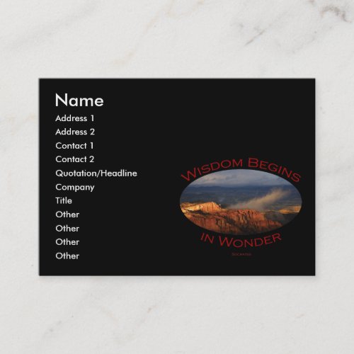 wisdom business cards