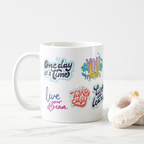 Wisdom Collectible Bubble Quotes with Colors Coffee Mug