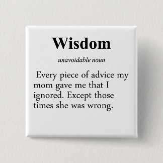 Wisdom Definition Pinback Button