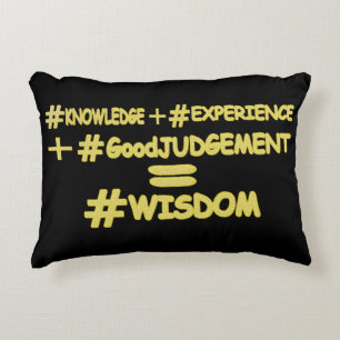 "WISDOM EQUATION" Cute Expression Design. Buy Now Accent Pillow