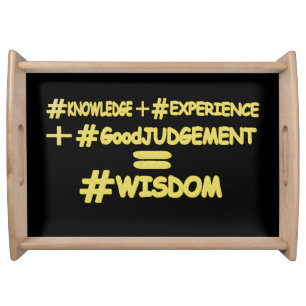 "WISDOM EQUATION" Cute Expression Design. Buy Now Serving Tray