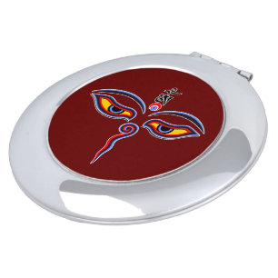 Wisdom Eyes Of Buddha - Bodhnath temple eyes Compact Mirror