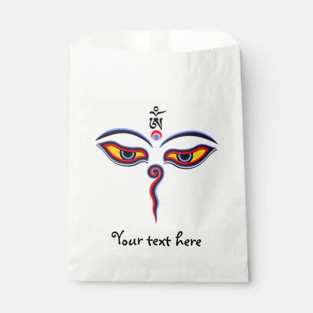 Wisdom Eyes Of Buddha - Bodhnath temple eyes Favor Bag (Front)