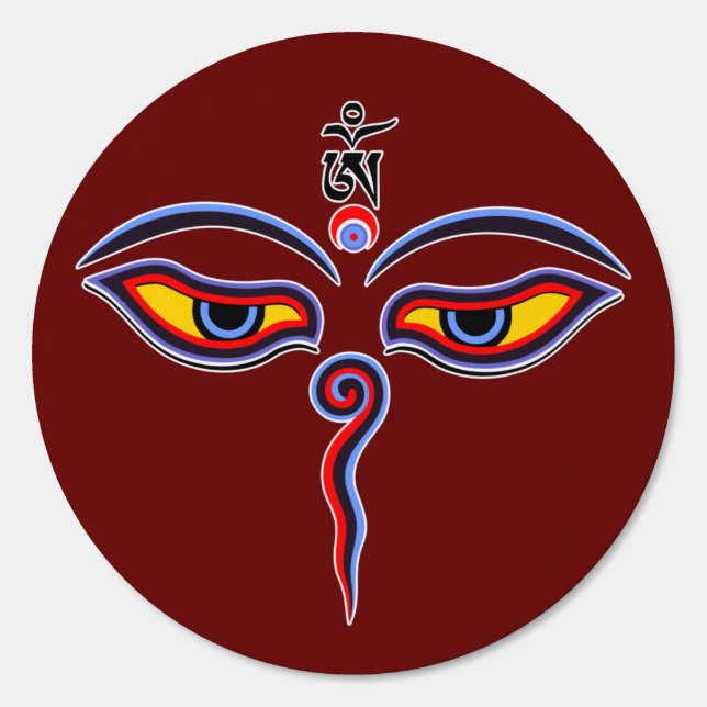 Wisdom Eyes Of Buddha - Bodhnath temple eyes Sign (Front)