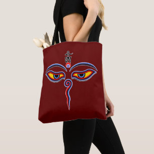 Wisdom Eyes Of Buddha - Bodhnath temple eyes Tote Bag