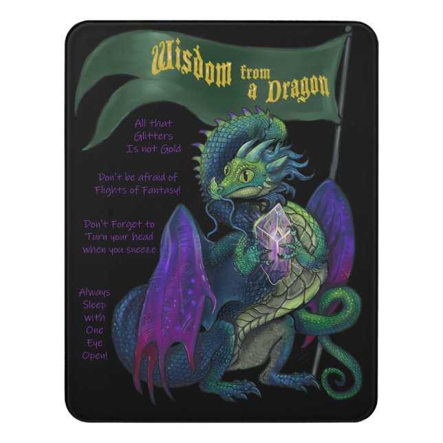 Wisdom from a Dragon Door Sign (Contemporary Vert)
