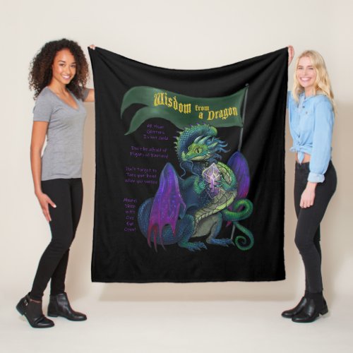 Wisdom from a Dragon Fleece Blanket