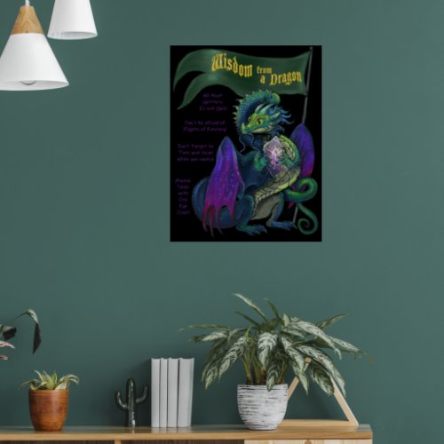 Wisdom from a Dragon Poster Print