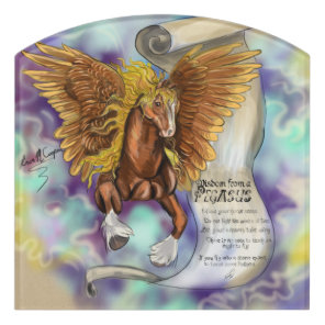 Wisdom from a Pegasus Door Sign