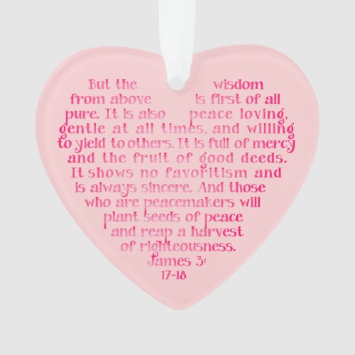 Wisdom from Above Personalized Scripture Ornament