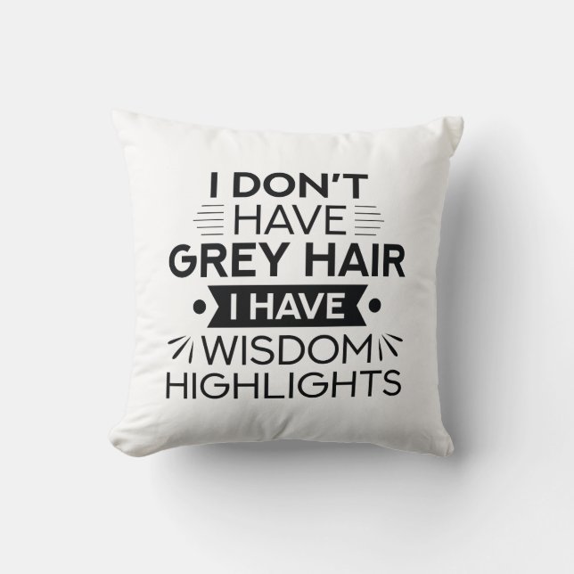 Wisdom Highlights Throw Pillow (Front)