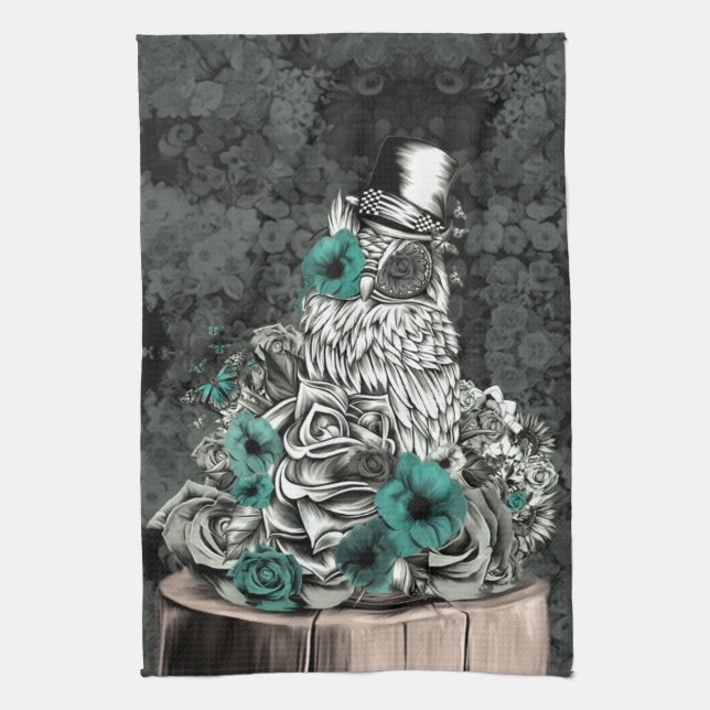 Wisdom in nature floral owl towel (Vertical)