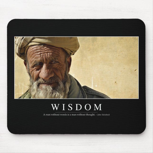 Wisdom: Inspirational Quote 2 Mouse Pad (Front)