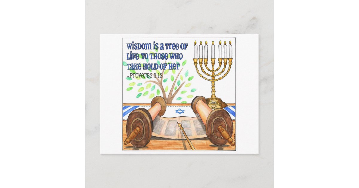 Wisdom is a Tree of Life Inspirational Postcard | Zazzle