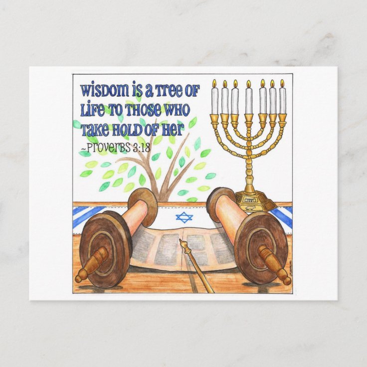 Wisdom is a Tree of Life Inspirational Postcard | Zazzle
