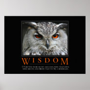Wisdom Motivational Parody Poster at Zazzle