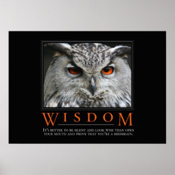 Wisdom Motivational Parody Poster by Libertymaniacs at Zazzle
