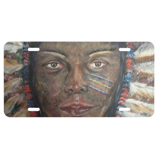 "Wisdom" : Native American Front License Plate (Front)