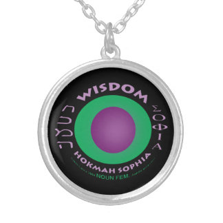 Wisdom Necklace-black background Silver Plated Necklace