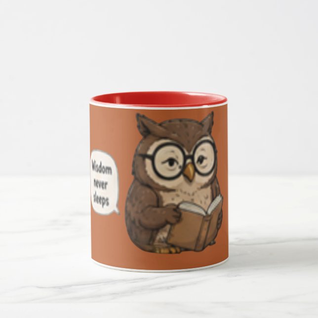 Wisdom Never Sleeps | Inspirational Coffee Mug (Center)