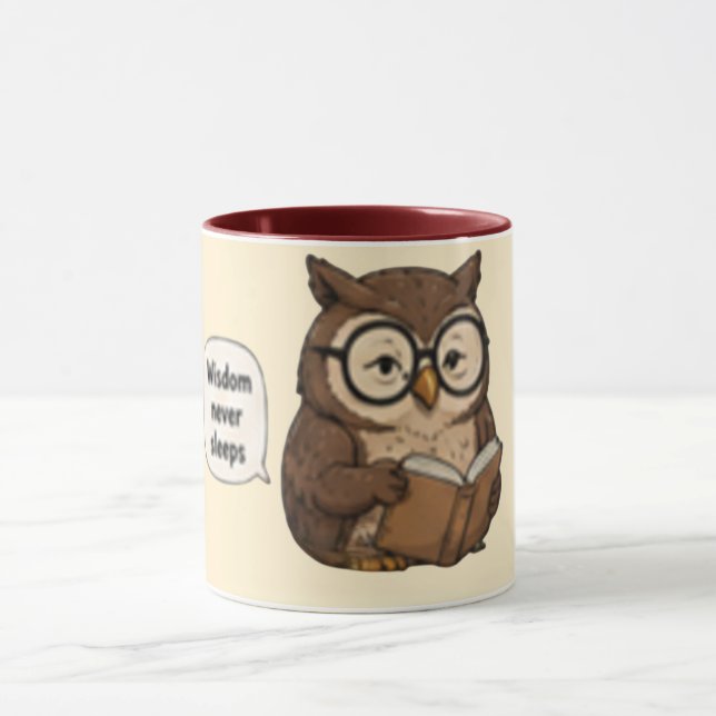Wisdom Never Sleeps | Inspirational Coffee Mug (Center)