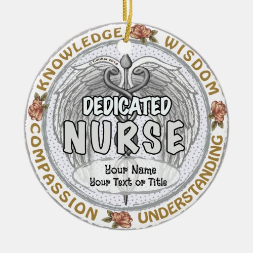 Wisdom Nurse Ceramic Ornament