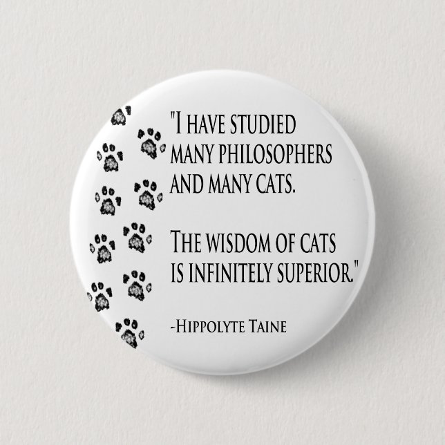 Wisdom of Cats Button (Front)