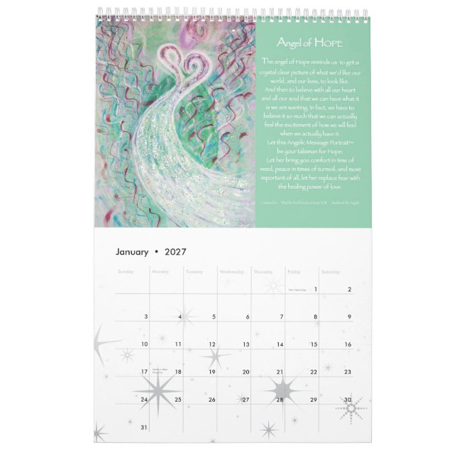 Wisdom of the Angels 2015 Calendar (Jan 2027)
