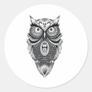Wisdom Of The Owl King Classic Round Sticker