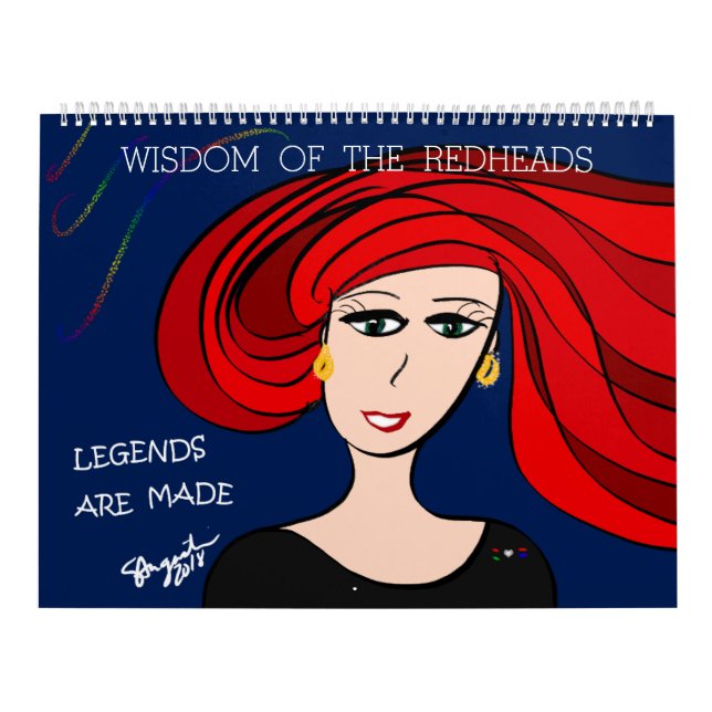 WISDOM OF THE REDHEADS - LEGENDS ARE MADE CALENDAR (Cover)