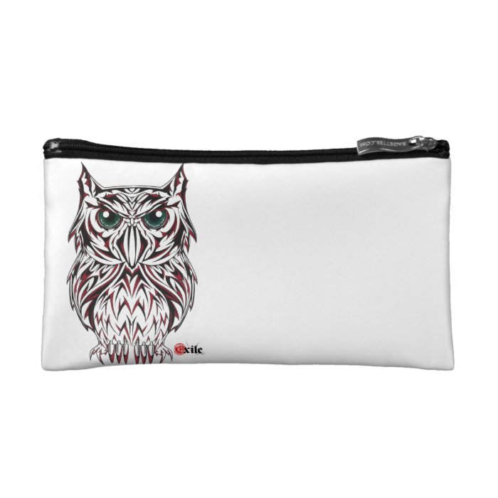 "Wisdom Owl" by Exile Artwork Cosmetics Case Makeup Bag