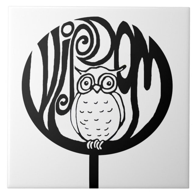Wisdom owl in a tree tile (Front)