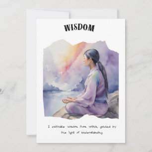 Wisdom Positive Affirmation Card