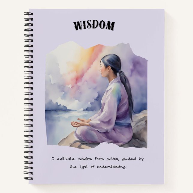 Wisdom Positive Affirmation Notebook (Front)