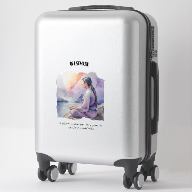 Wisdom Positive Affirmation sticker (Suitcase)