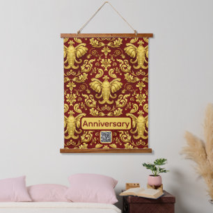 Wisdom & Prosperity: The Regal Elephant Symbol Wal Hanging Tapestry