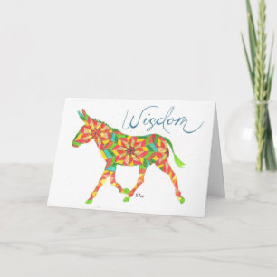 Wisdom Quilt Mule by Sherry Jarvis Folded Card