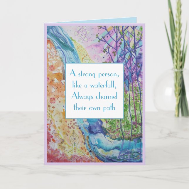 Wisdom Strength Wellness Inspiration Card (Front)