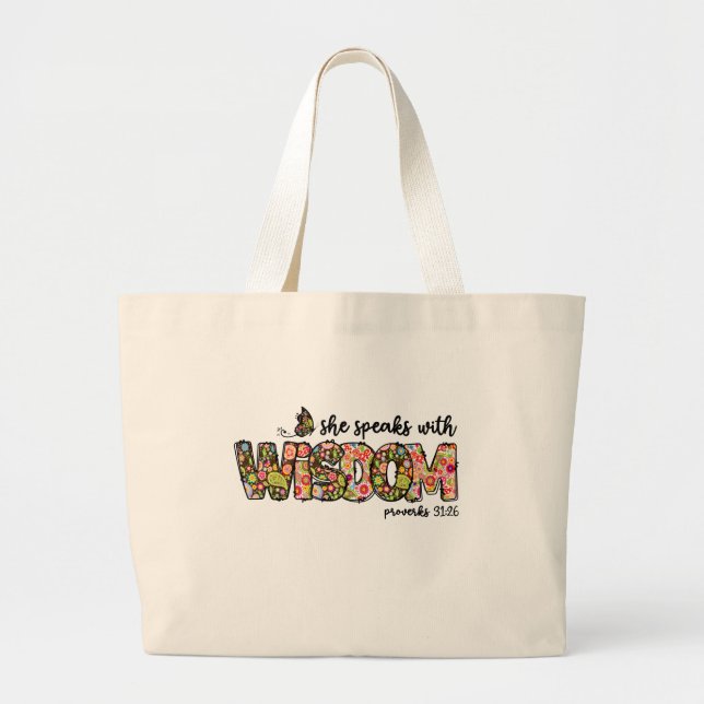 Wisdom totebag large tote bag (Front)