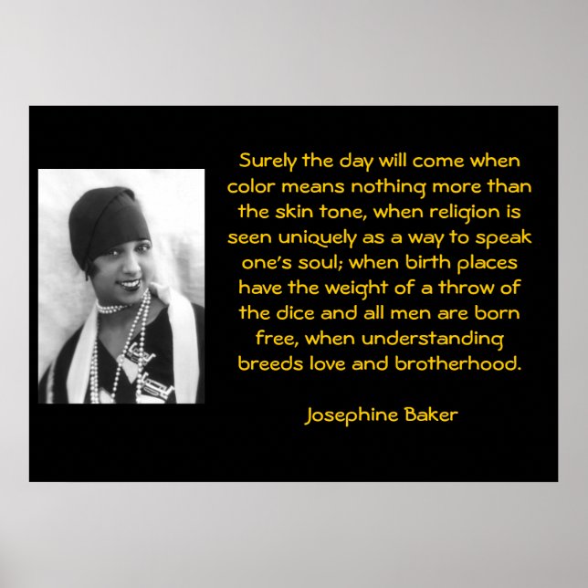 wisdom words: Josephine Bakers Poster (Front)