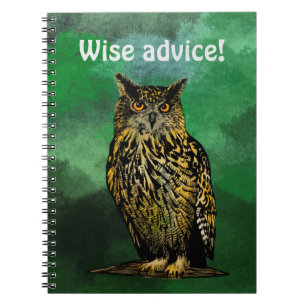 Wise advice Owl Notebook